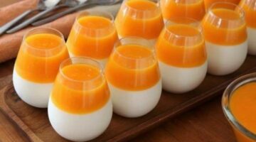 حلى البرتقال والحليب بارد بطعم منعش هتحضريه في 10 دقائق بأقل مكونات بدون بيض أو فرن